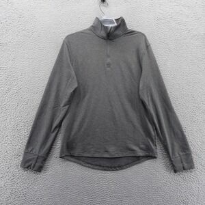 Motion Mens Charcoal Gray 1/4 Zip Fleece Pullover Small NEW $78